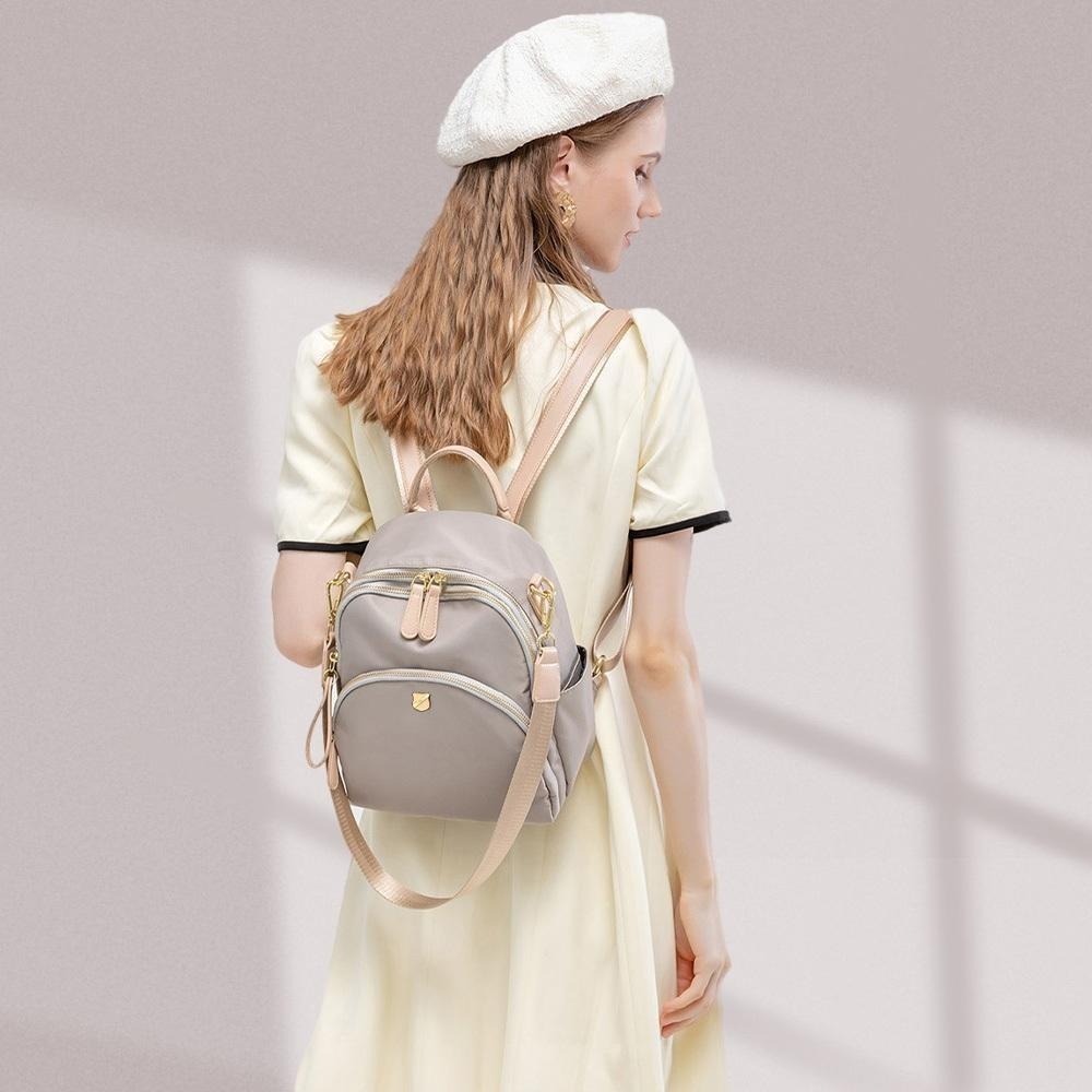 SPRING-簡約尼龍後背包休閒後背包3way小款後背包-多色-細節圖9