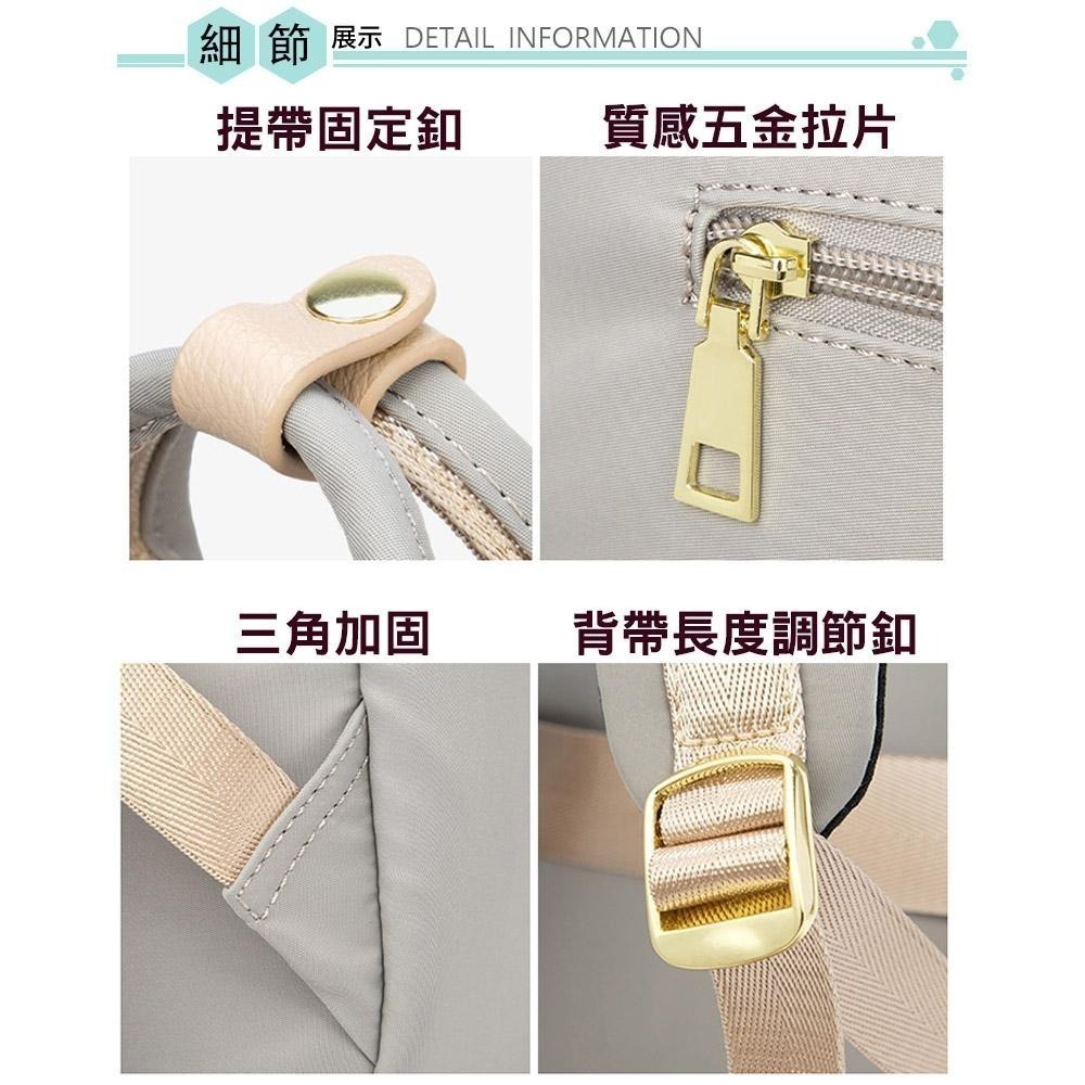 SPRING-尼龍手提後背包韓版時尚商務通勤後背包大容量後背包旅行後背包-多色-細節圖3