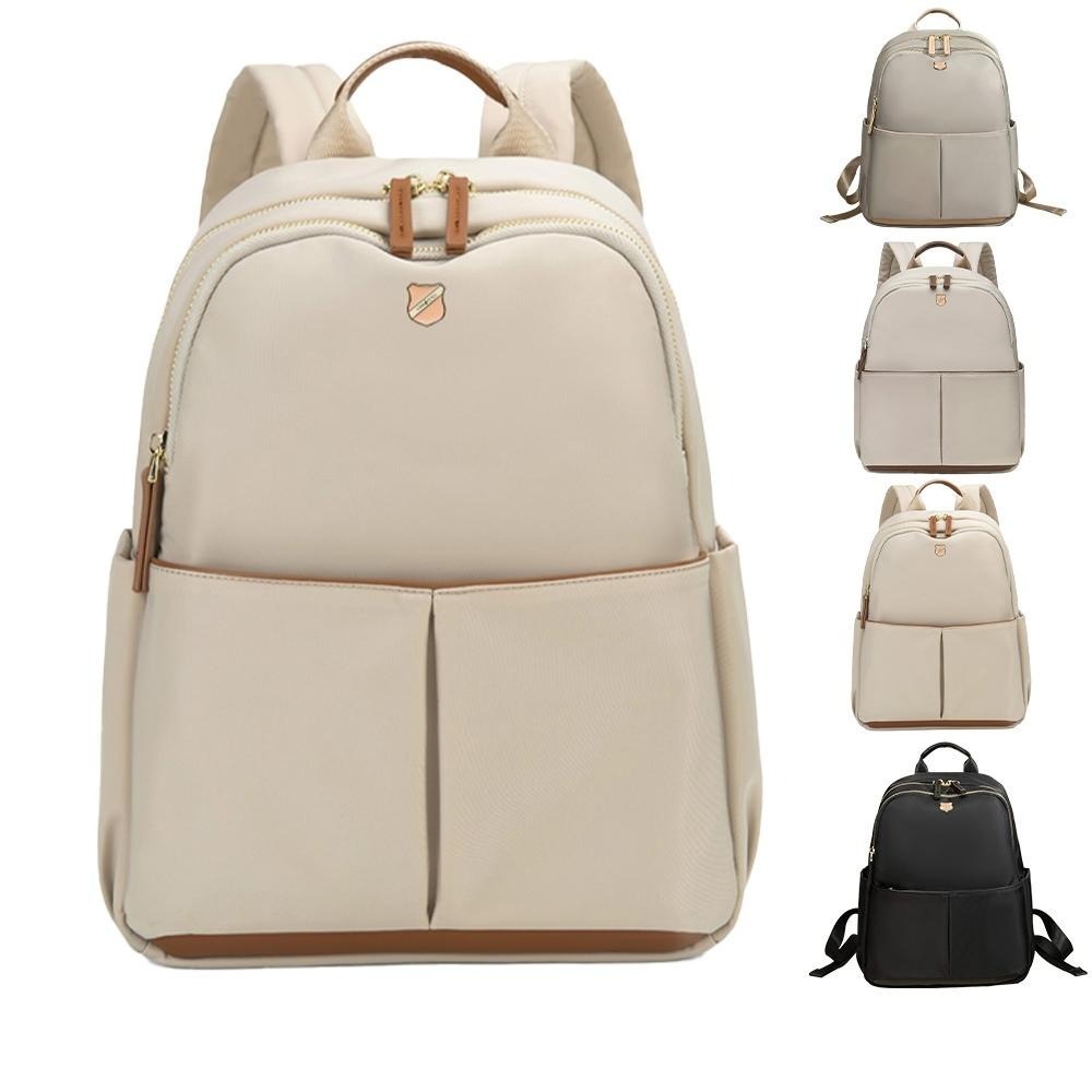 SPRING-日系簡約尼龍後背包大學生書包輕便休閒旅行後背包多功能後背包-多色-細節圖2