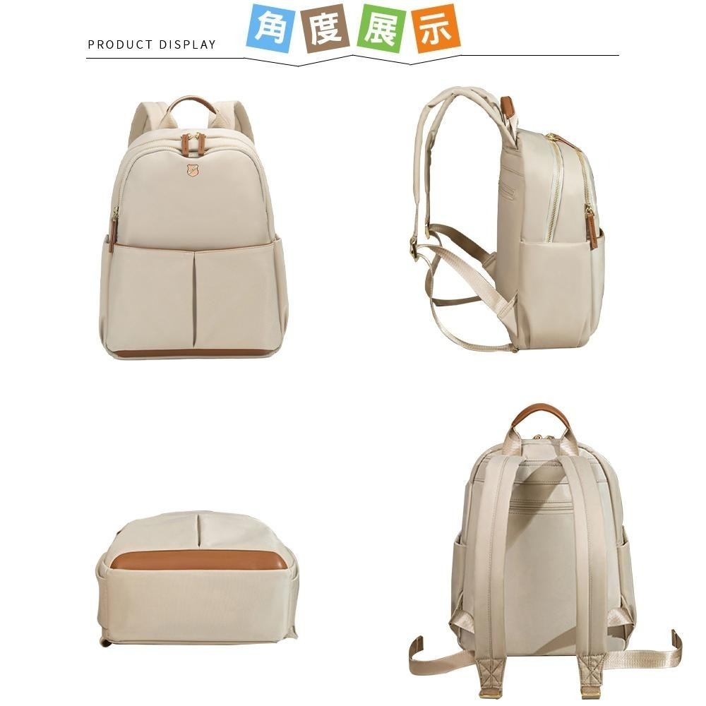 SPRING-日系簡約尼龍後背包大學生書包輕便休閒旅行後背包多功能後背包-多色-細節圖5