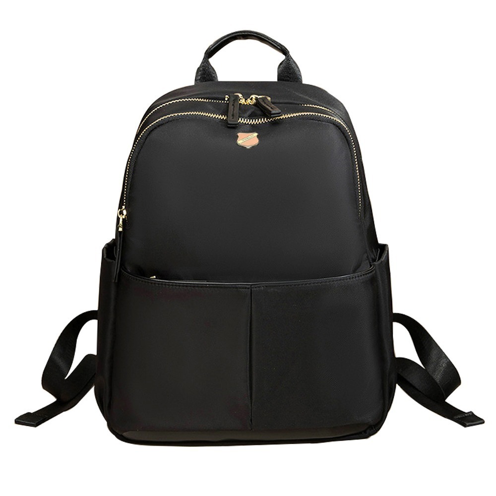 SPRING-日系簡約尼龍後背包大學生書包輕便休閒旅行後背包多功能後背包-多色-規格圖9