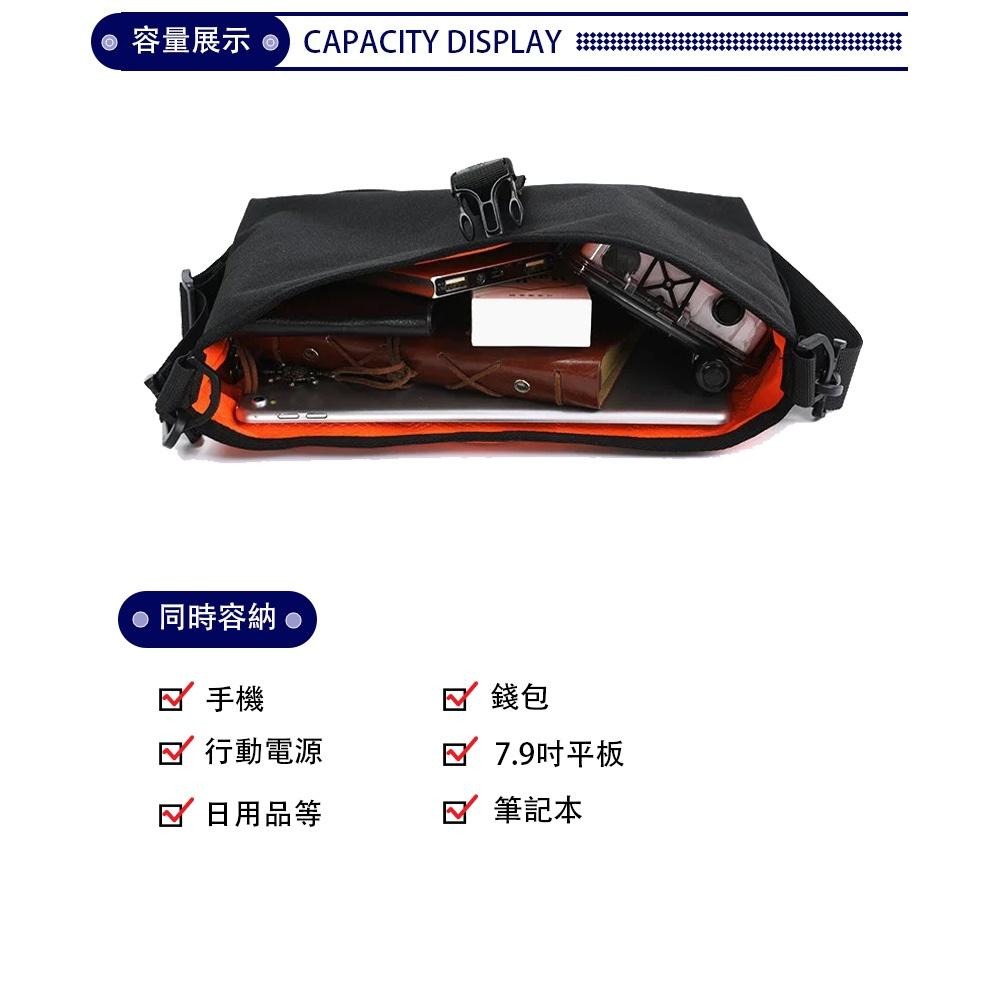 SPRING-牛津布雙面小斜背包中性百搭雙面斜背包簡約斜背包-細節圖5