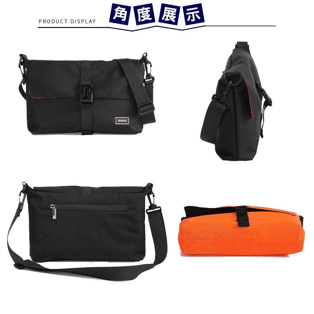SPRING-牛津布雙面小斜背包中性百搭雙面斜背包簡約斜背包-細節圖6