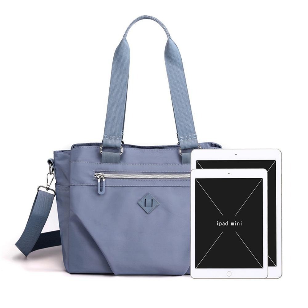 SPRING-學院風肩背斜背2用包防潑水耐磨耐刮三層大方包-多色-細節圖8