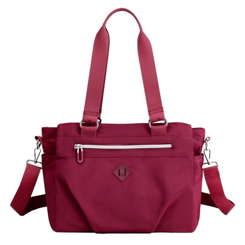 SPRING-學院風肩背斜背2用包防潑水耐磨耐刮三層大方包-多色-規格圖9