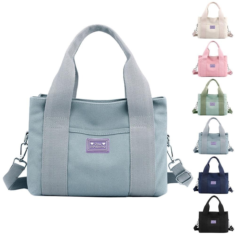 mini spring-日式手提斜背帆布包 三層手提斜背帆布包-多色-細節圖2