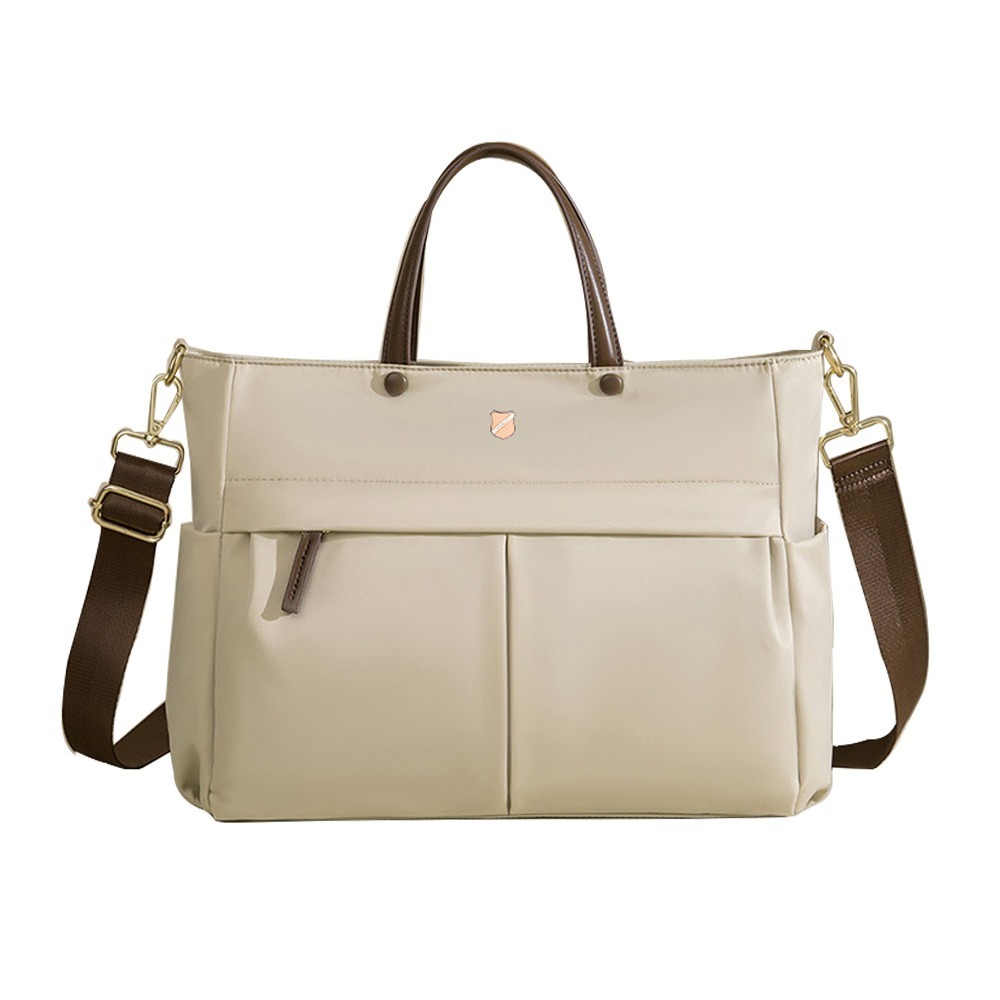 SPRING-尼龍托特肩背包商務通勤手提包大容量防震電腦包輕旅行斜背包-多色-規格圖9