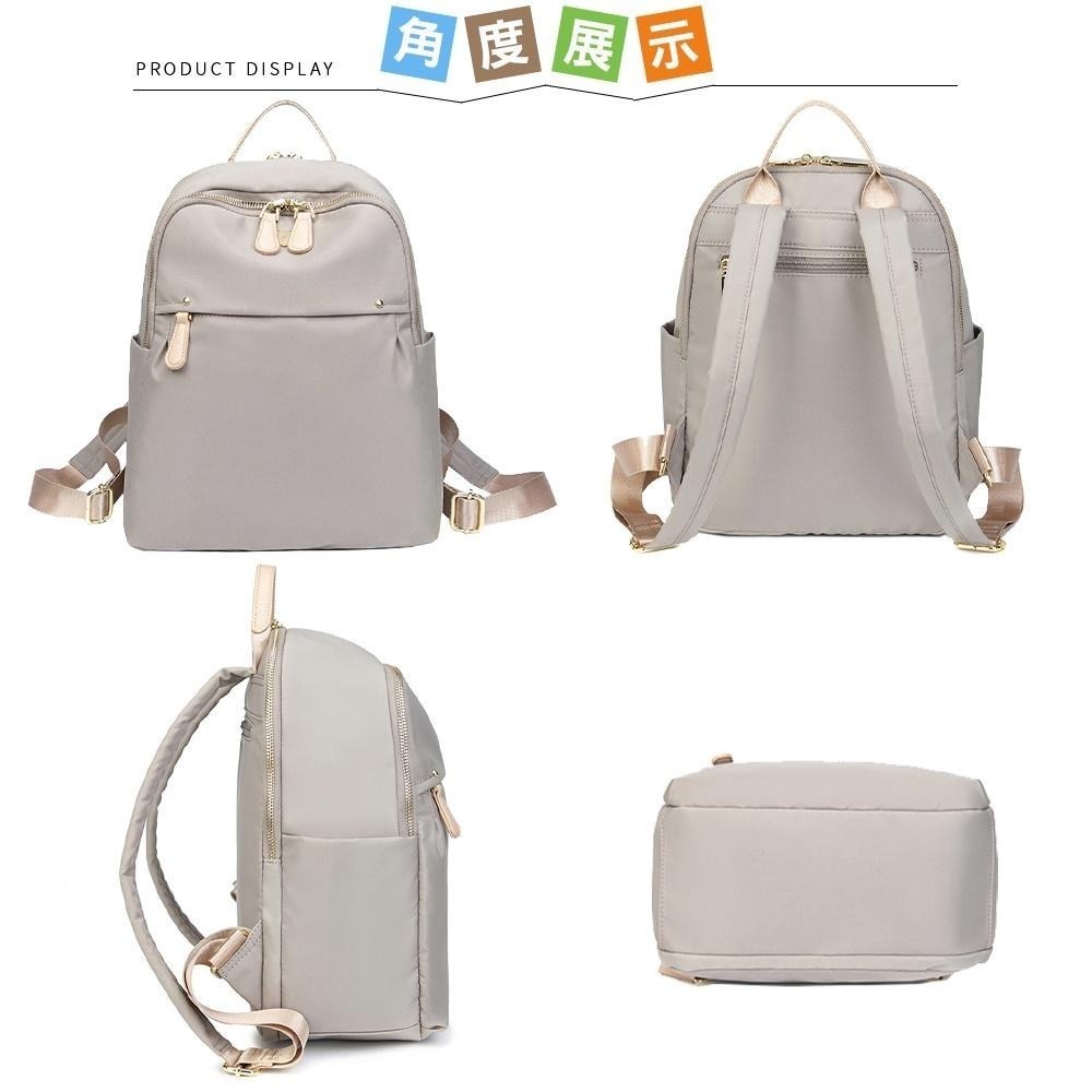 SPRING-尼龍後背包韓版百搭後背包大容量學生後背包旅行後背包-多色-細節圖4