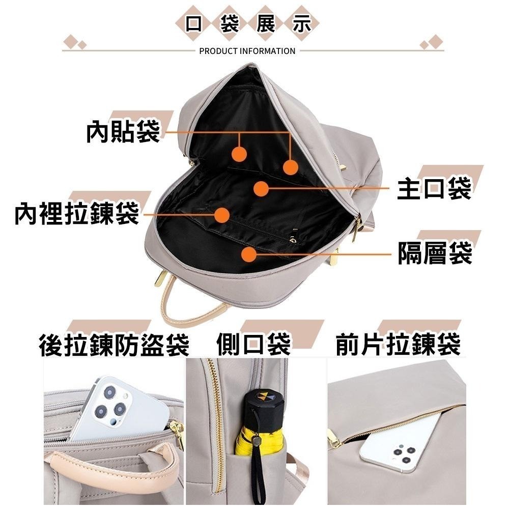 SPRNG-尼龍後背包14吋電腦後背包輕旅行後背包商務通勤後背包-多色-細節圖7