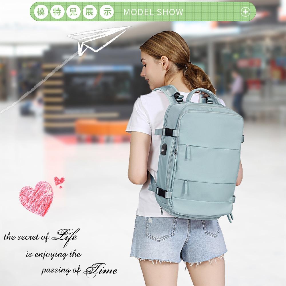 SPRING-大容量旅行後背包乾濕分離旅遊後背包出差旅行後背包附鞋倉-多色-細節圖9