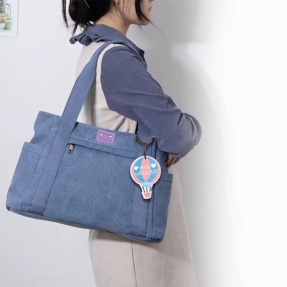 SPRING-日式簡約大容量復古肩背帆布包托特包大方包-多色-細節圖8