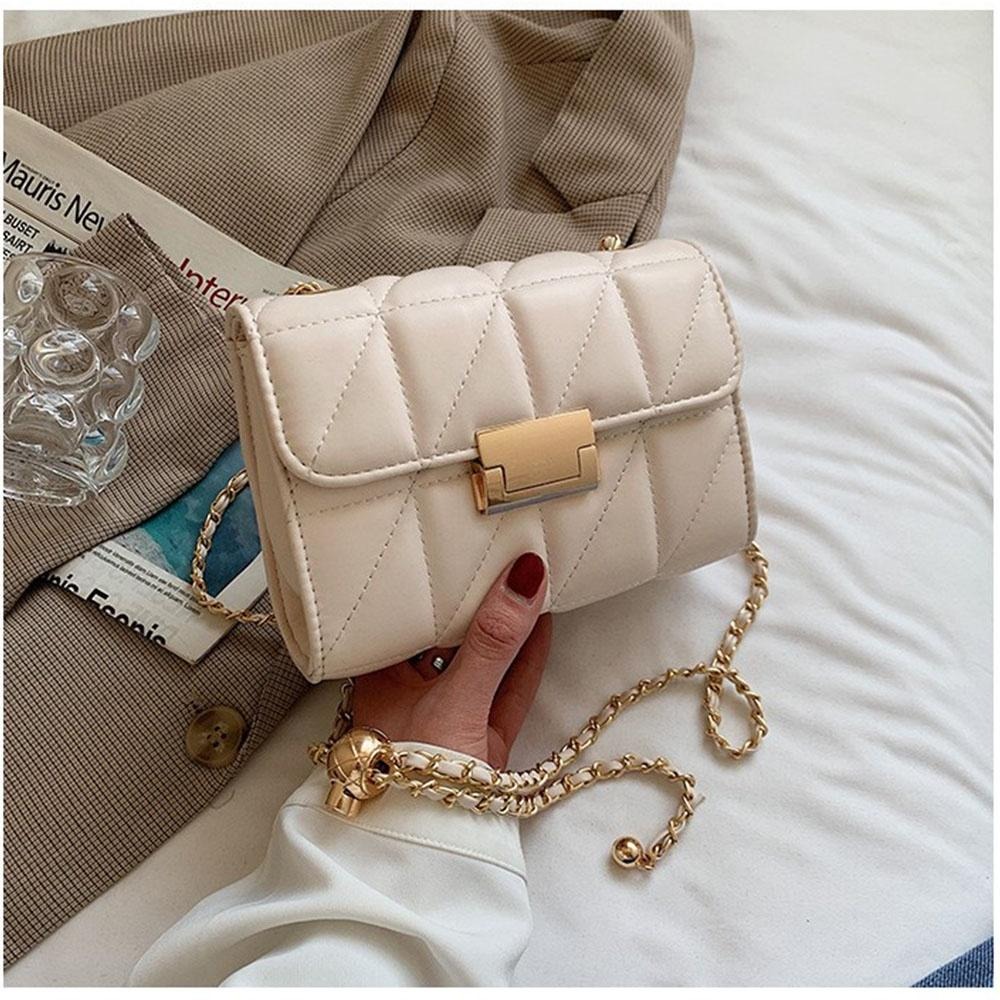 SPRING-菱格小香風鍊條包 刺繡鍊條小斜背包 鐵鍊小方包 -多色-細節圖8