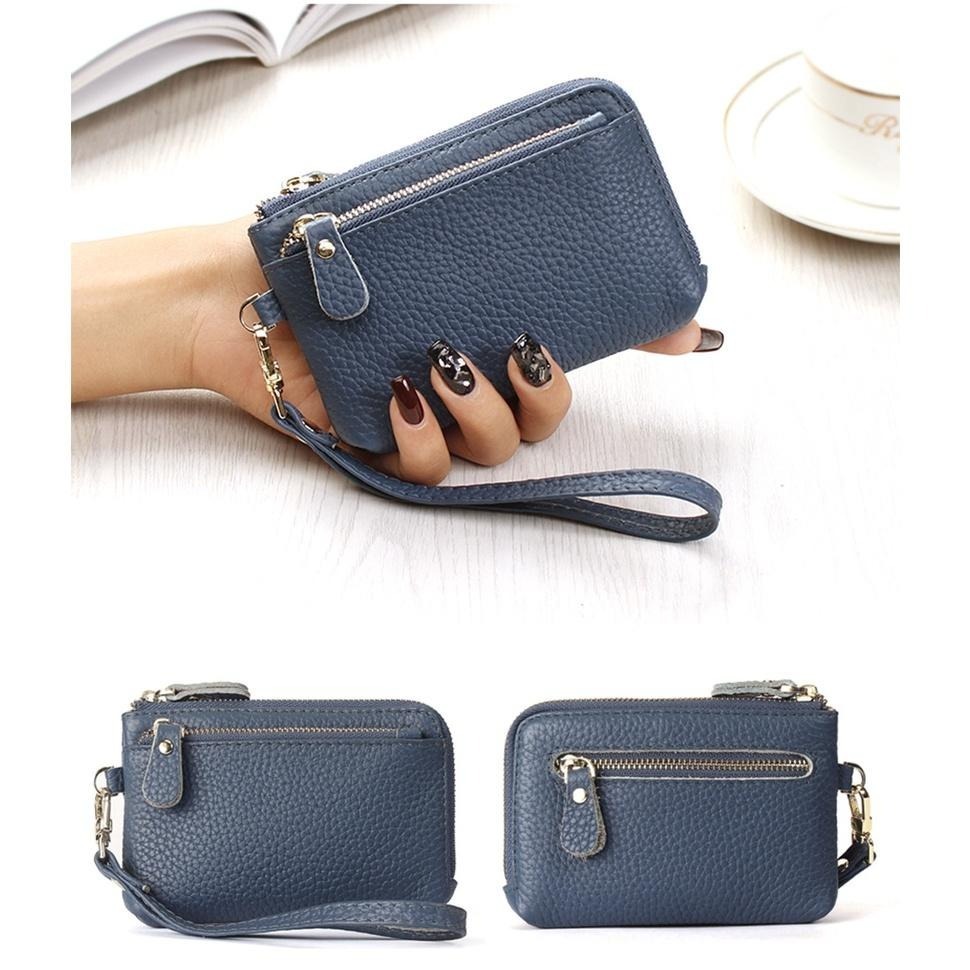 【牛皮零錢包】SPRING-真皮頭層牛皮短夾零錢包 招財真皮頭層牛皮錢包牛皮男女通用-多色-細節圖8