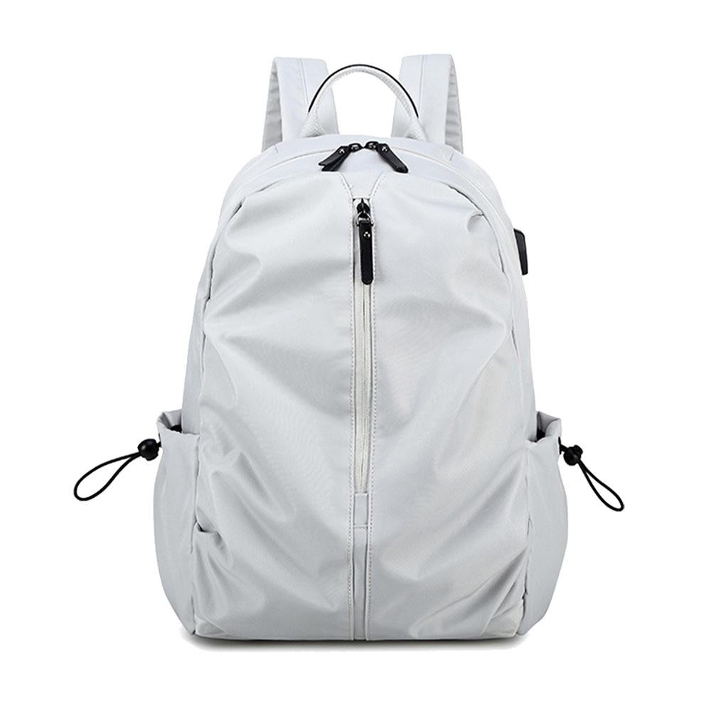 SPRING-尼龍布筆電商務後背包 輕量大容量防潑水耐磨透氣 14吋筆電防震後背包 情侶後背包 A4尼龍後背包-多色-細節圖2