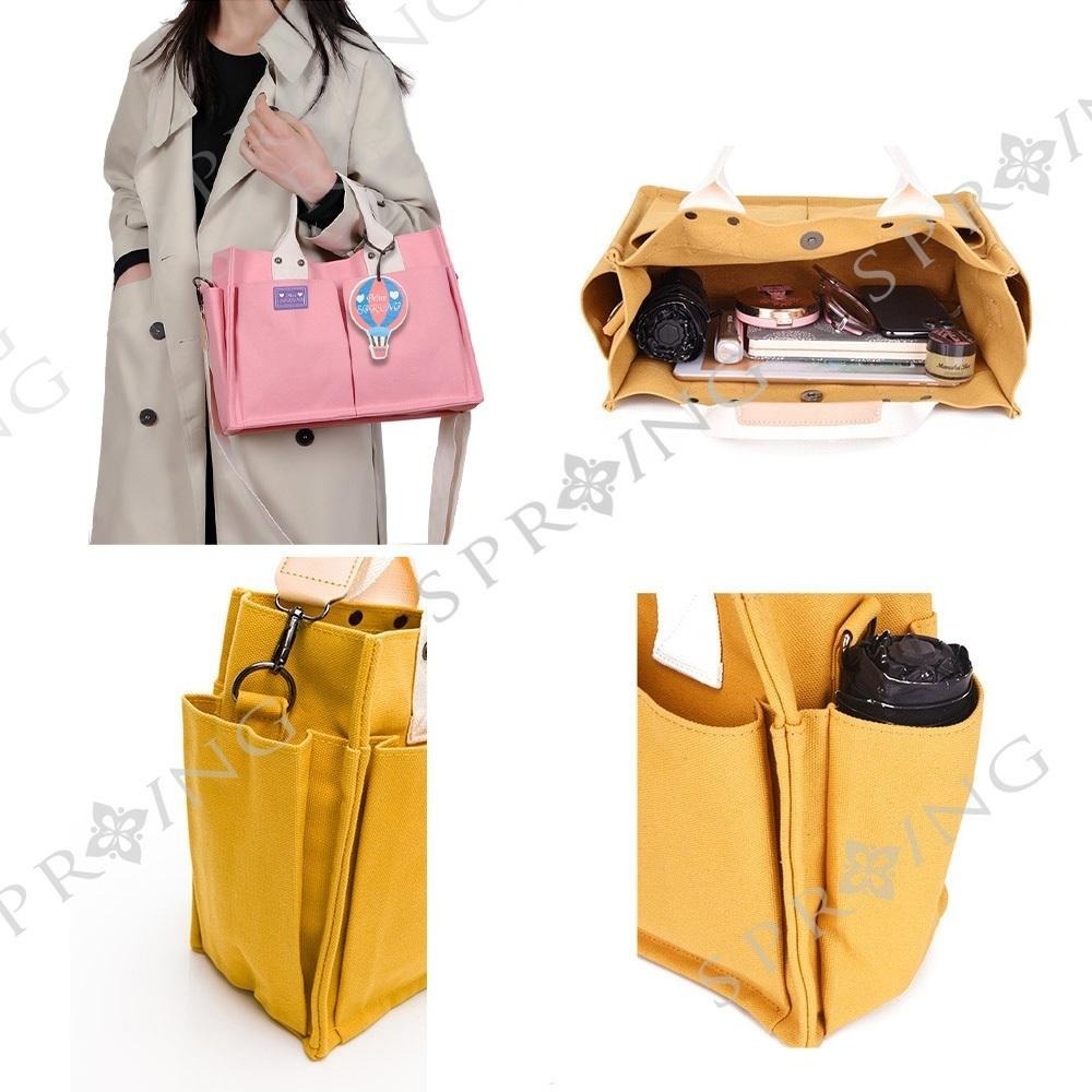 SPRING-日式簡約文青帆布大方包手提包斜背包-多色-細節圖8