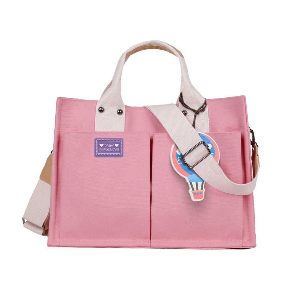 SPRING-日式簡約文青帆布大方包手提包斜背包-多色-規格圖9