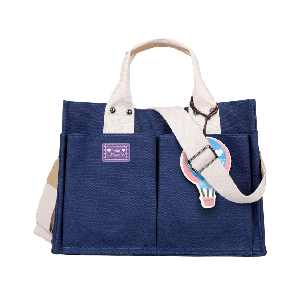 SPRING-日式簡約文青帆布大方包手提包斜背包-多色-規格圖9