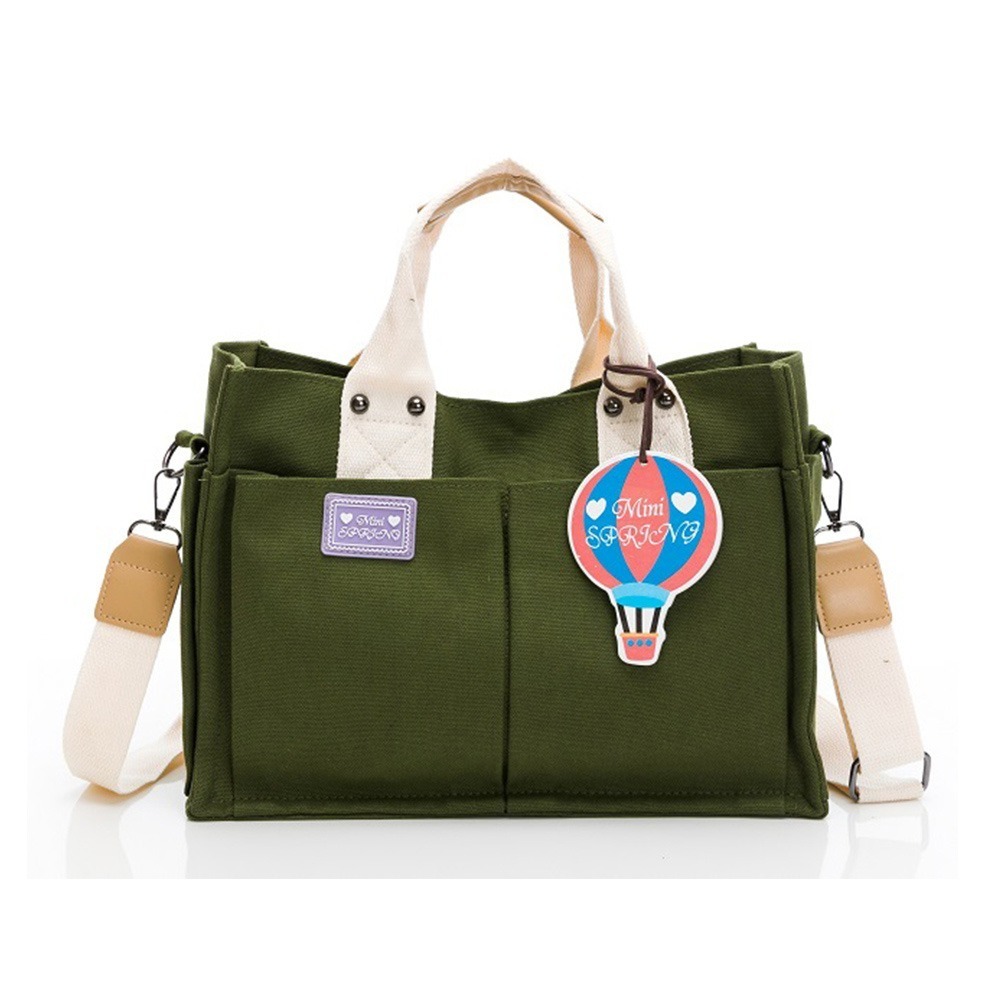 SPRING-日式簡約文青帆布大方包手提包斜背包-多色-規格圖9