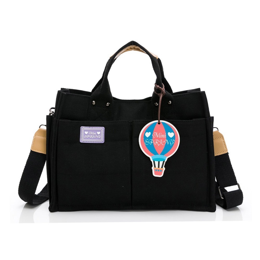 SPRING-日式簡約文青帆布大方包手提包斜背包-多色-規格圖9