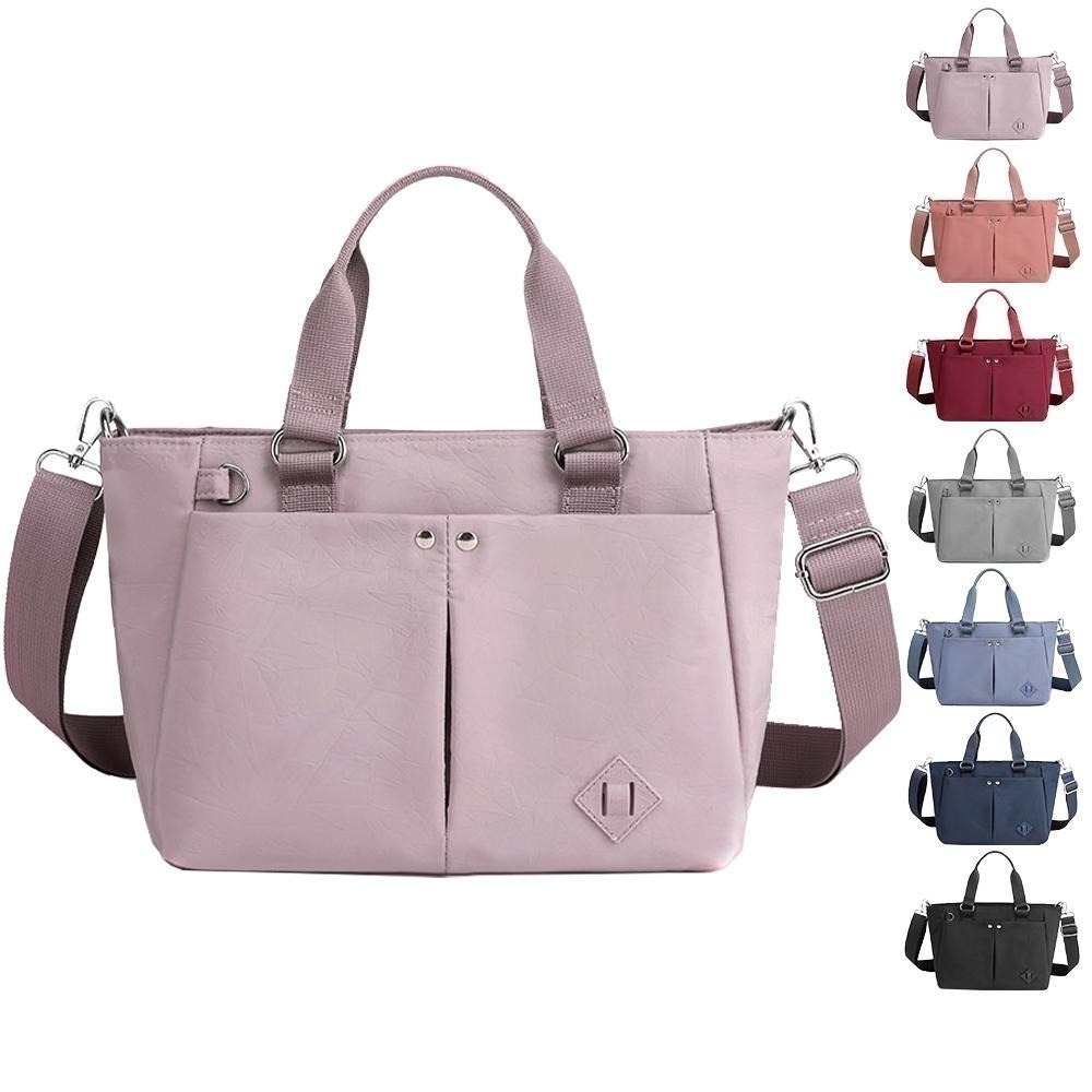 SPRING-學院風手提斜背2用包防潑水耐磨耐刮水餃包-多色-細節圖2