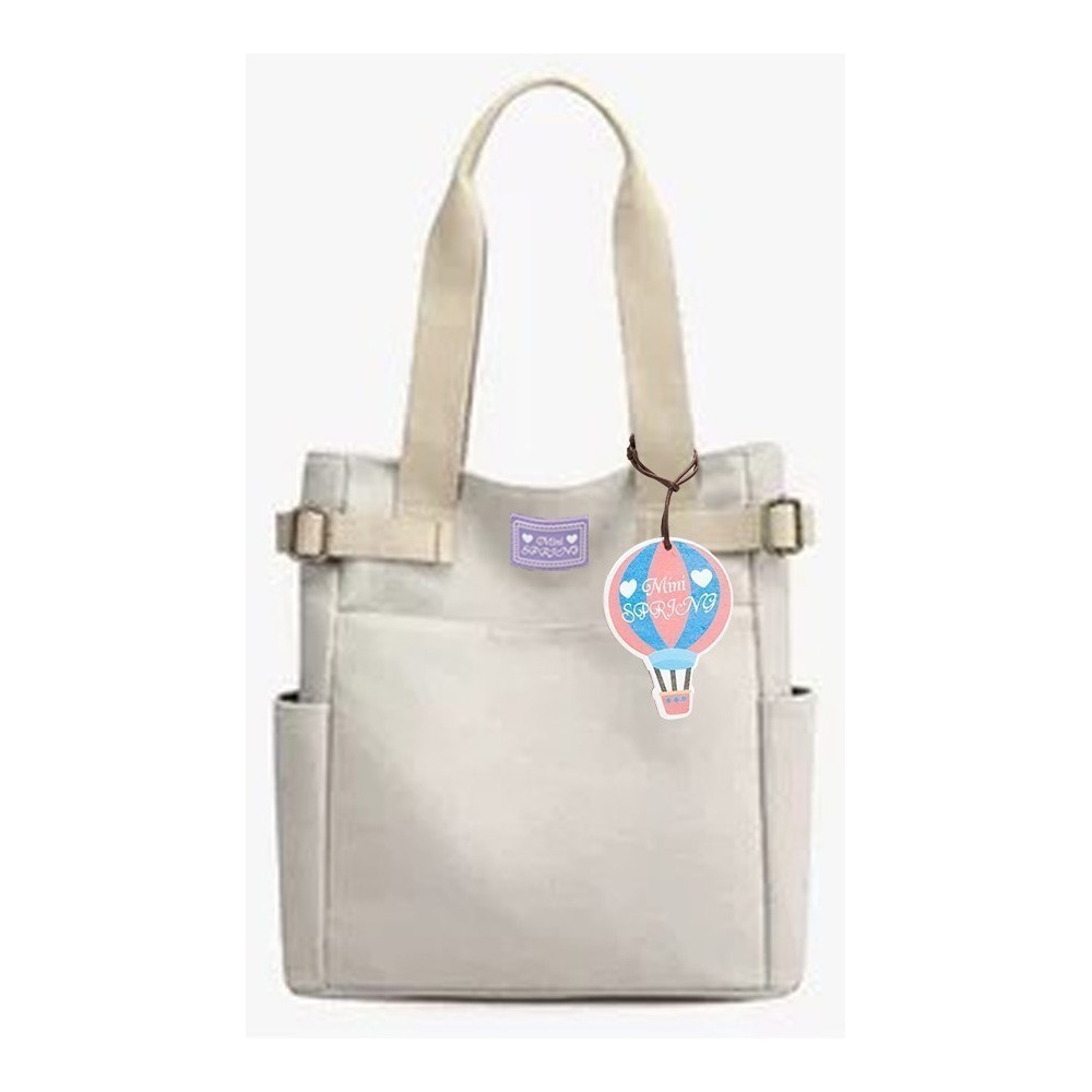 SPRING-日式簡約帆布袋 復古帆布肩背包 帆布側背包 A4可放手提肩背豎款帆布包-多色-規格圖9