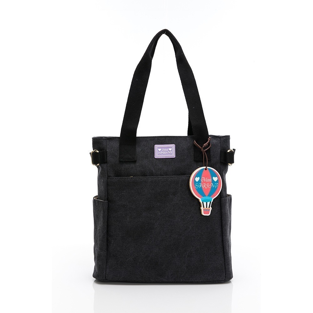 SPRING-日式簡約帆布袋 復古帆布肩背包 帆布側背包 A4可放手提肩背豎款帆布包-多色-規格圖9