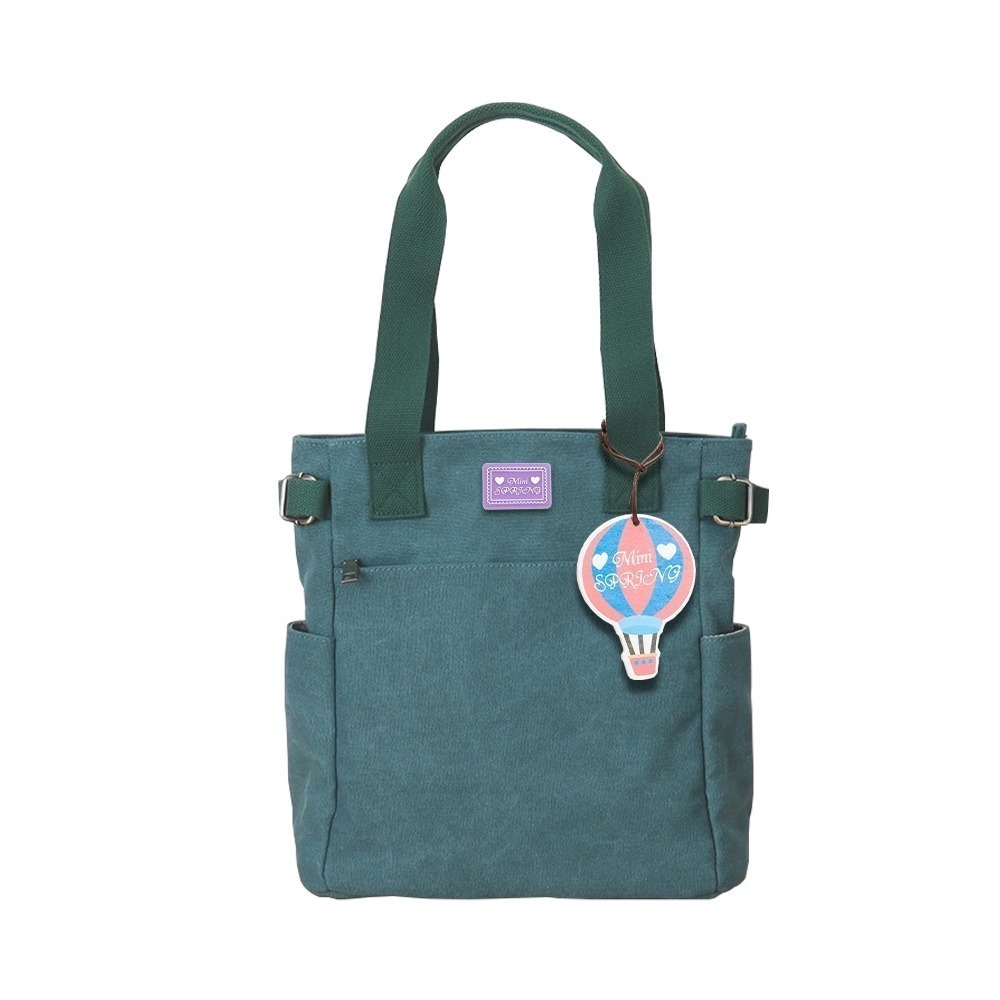 SPRING-日式簡約帆布袋 復古帆布肩背包 帆布側背包 A4可放手提肩背豎款帆布包-多色-規格圖9