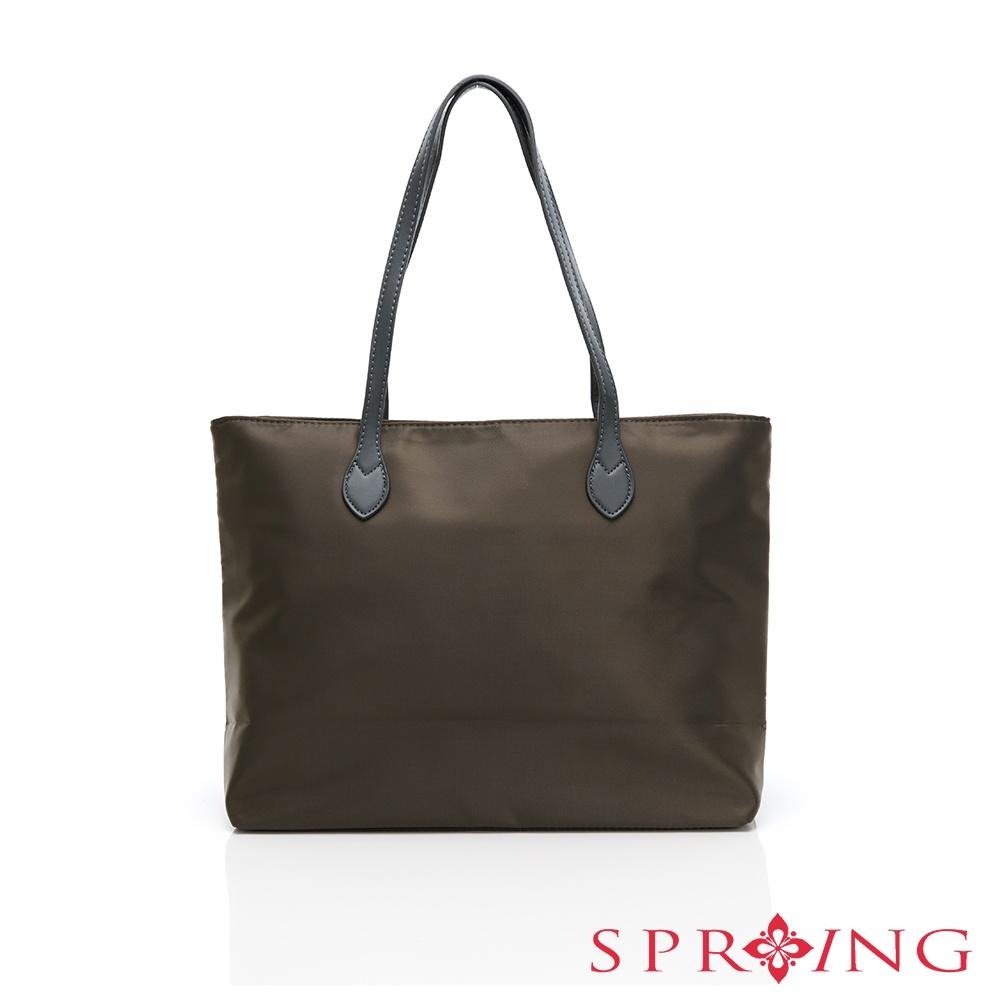 SPRING-質感尼龍托特包大肩背包商務輕便肩背包-多色-細節圖4