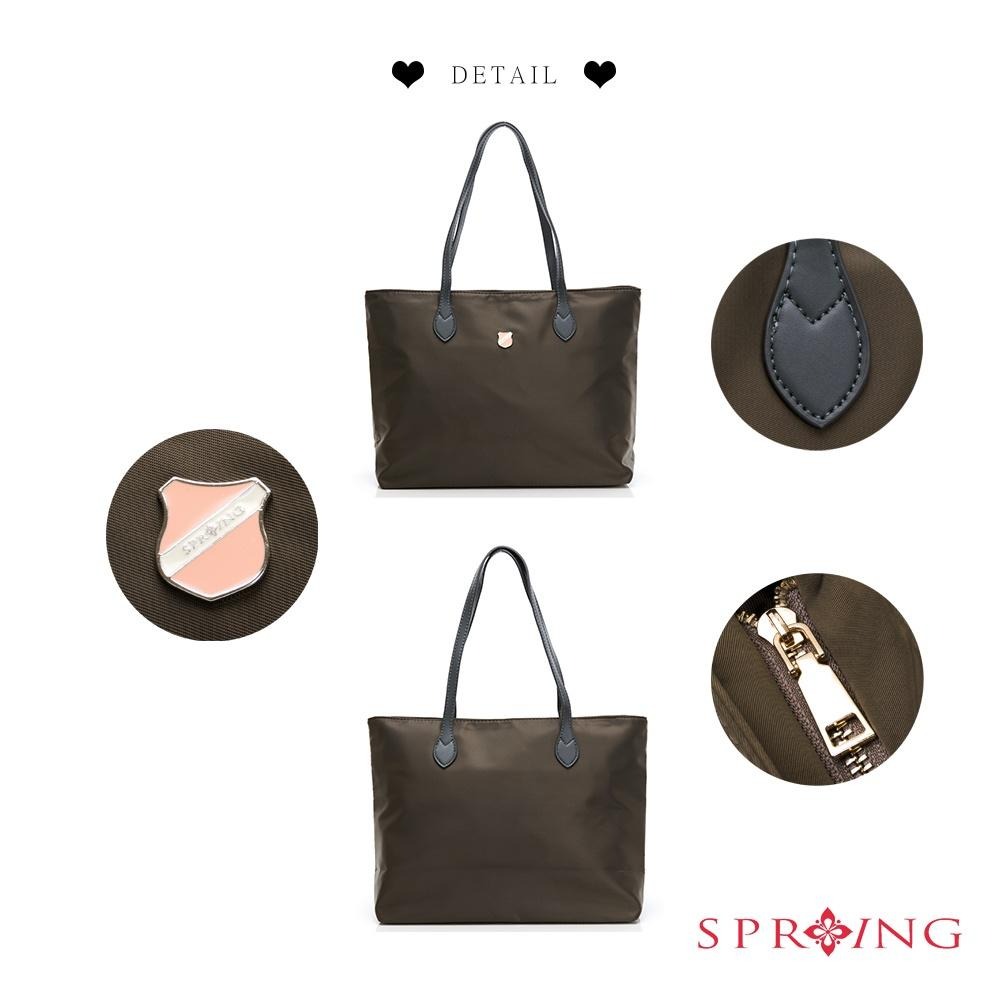SPRING-質感尼龍托特包大肩背包商務輕便肩背包-多色-細節圖8