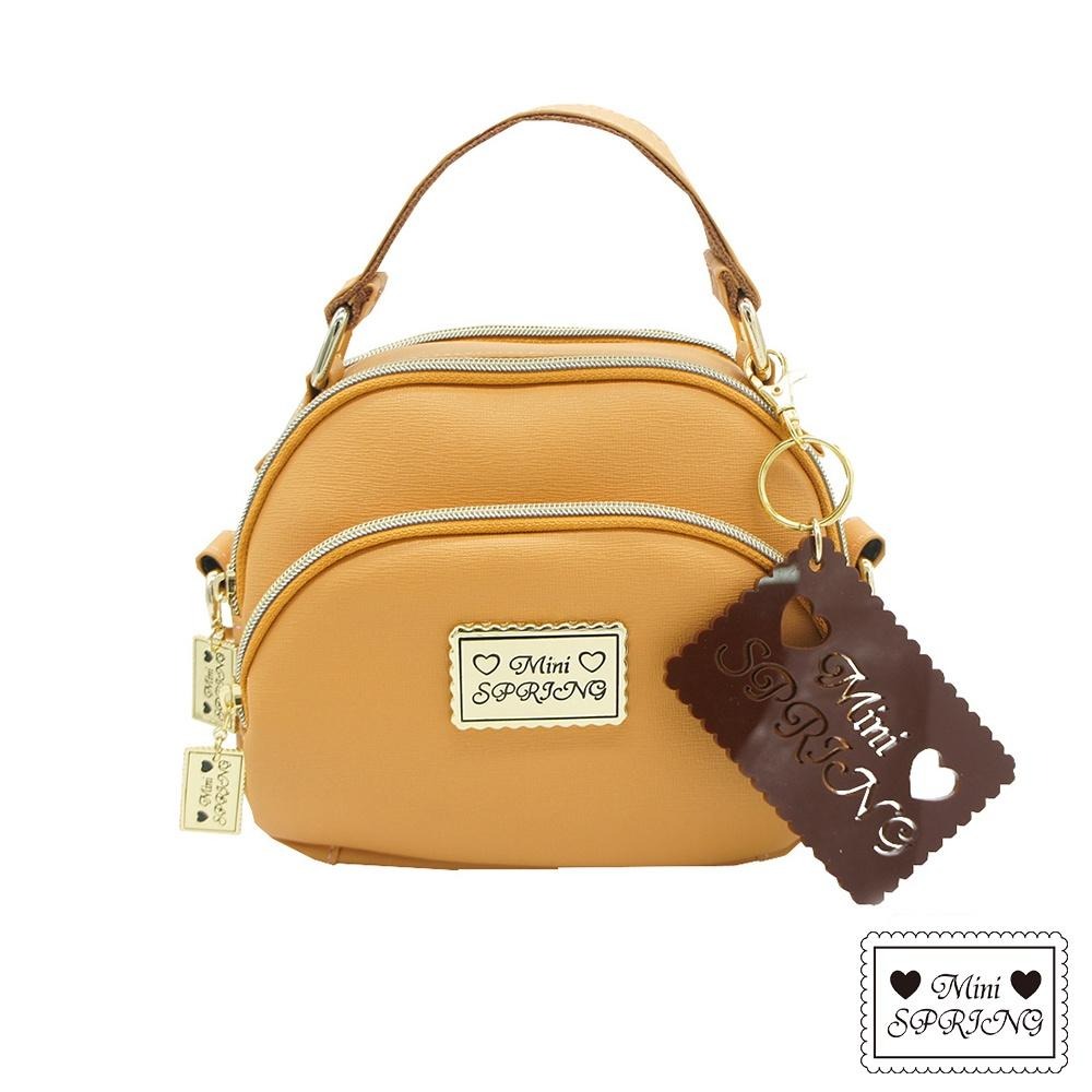 MINI SPRING-經典法式餅乾小巧包 皮質斜背包 皮質手提包 MIT台灣製造皮包 -多色-細節圖3