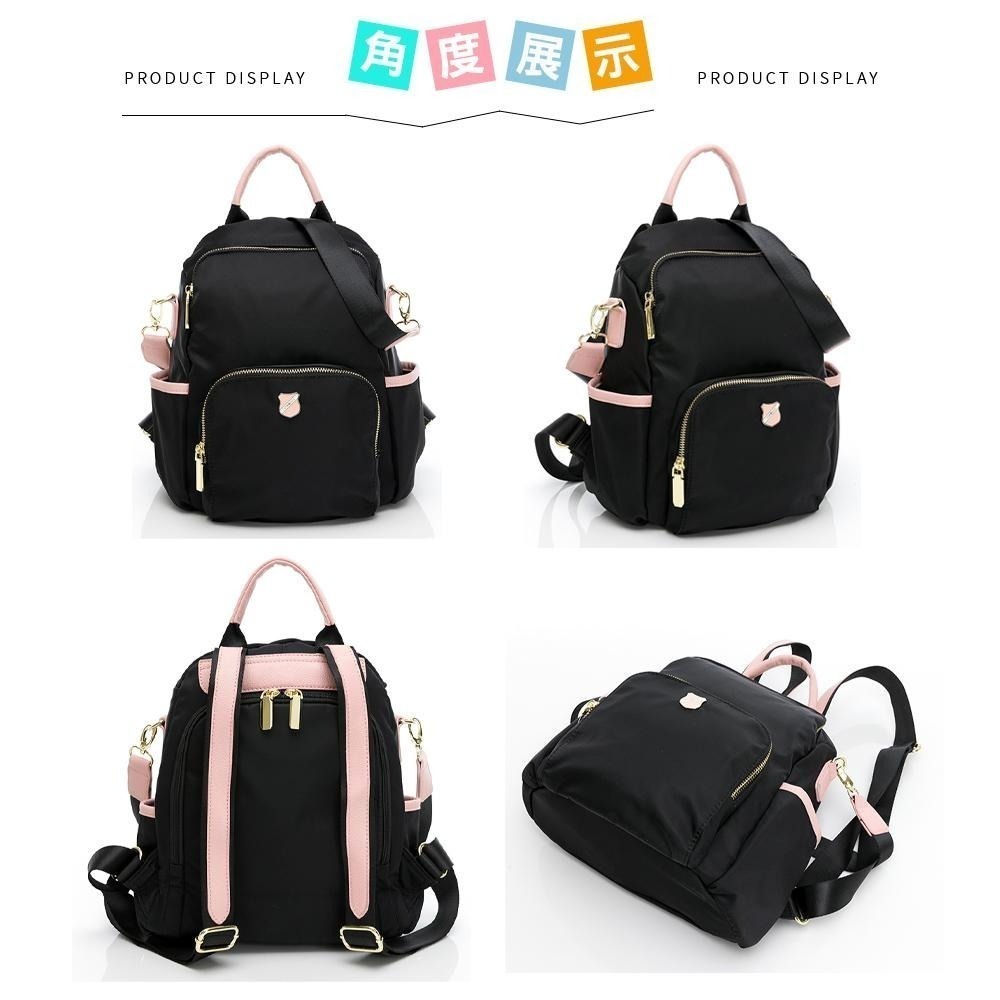 SPRING-未來質感系列尼龍防盜後背兩用包小號 防盜後背包 可肩背可後背雙肩包 防潑水後背包- 多色(可側背)-細節圖4