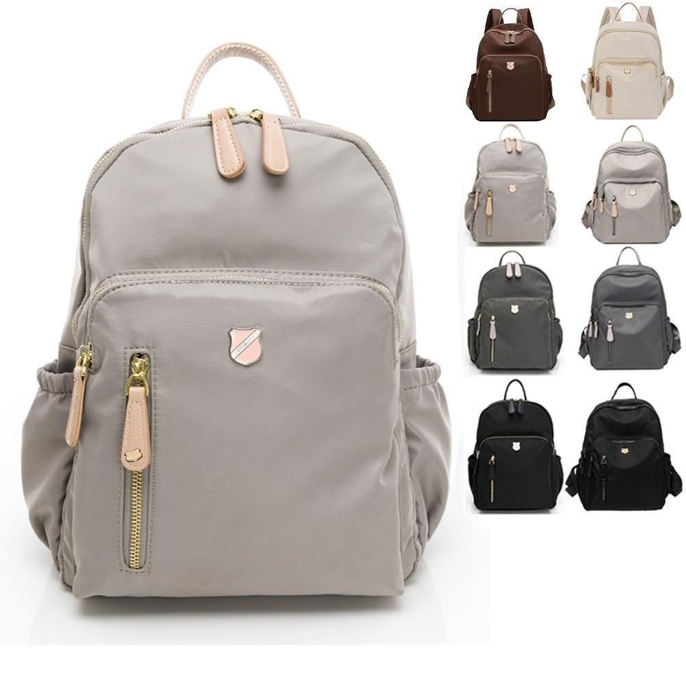 SPRING-尼龍後背包防盜尼龍後背包 多口袋尼龍後背包 防潑水後背包 防盜雙肩包-多色-細節圖2