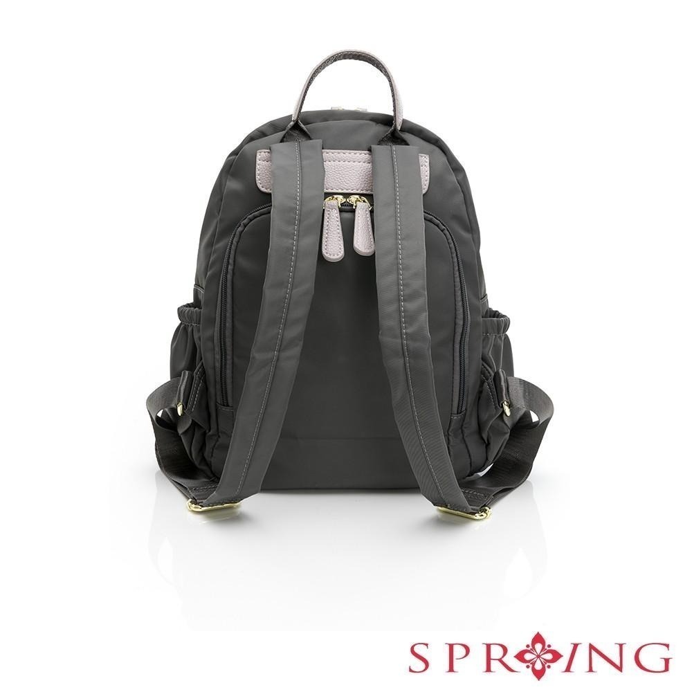 SPRING-尼龍後背包防盜尼龍後背包 多口袋尼龍後背包 防潑水後背包 防盜雙肩包-多色-細節圖5