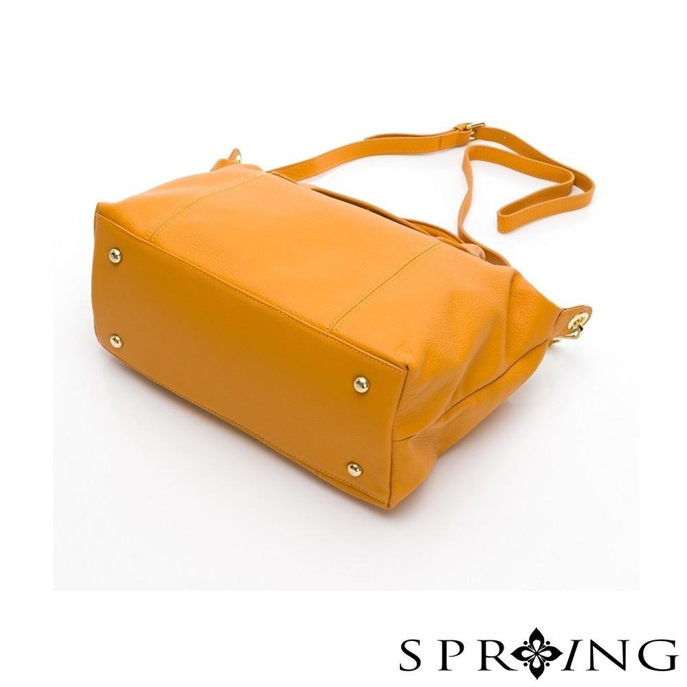 SPRING-真皮頭層牛皮波士頓3way包 牛皮斜背包 牛皮手提包 真皮托特包-多色-細節圖6