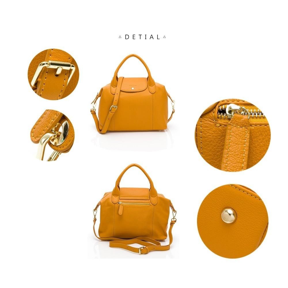 SPRING-真皮頭層牛皮波士頓3way包 牛皮斜背包 牛皮手提包 真皮托特包-多色-細節圖8