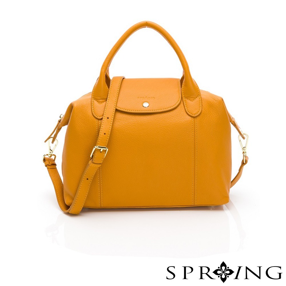 SPRING-真皮頭層牛皮波士頓3way包 牛皮斜背包 牛皮手提包 真皮托特包-多色-規格圖9