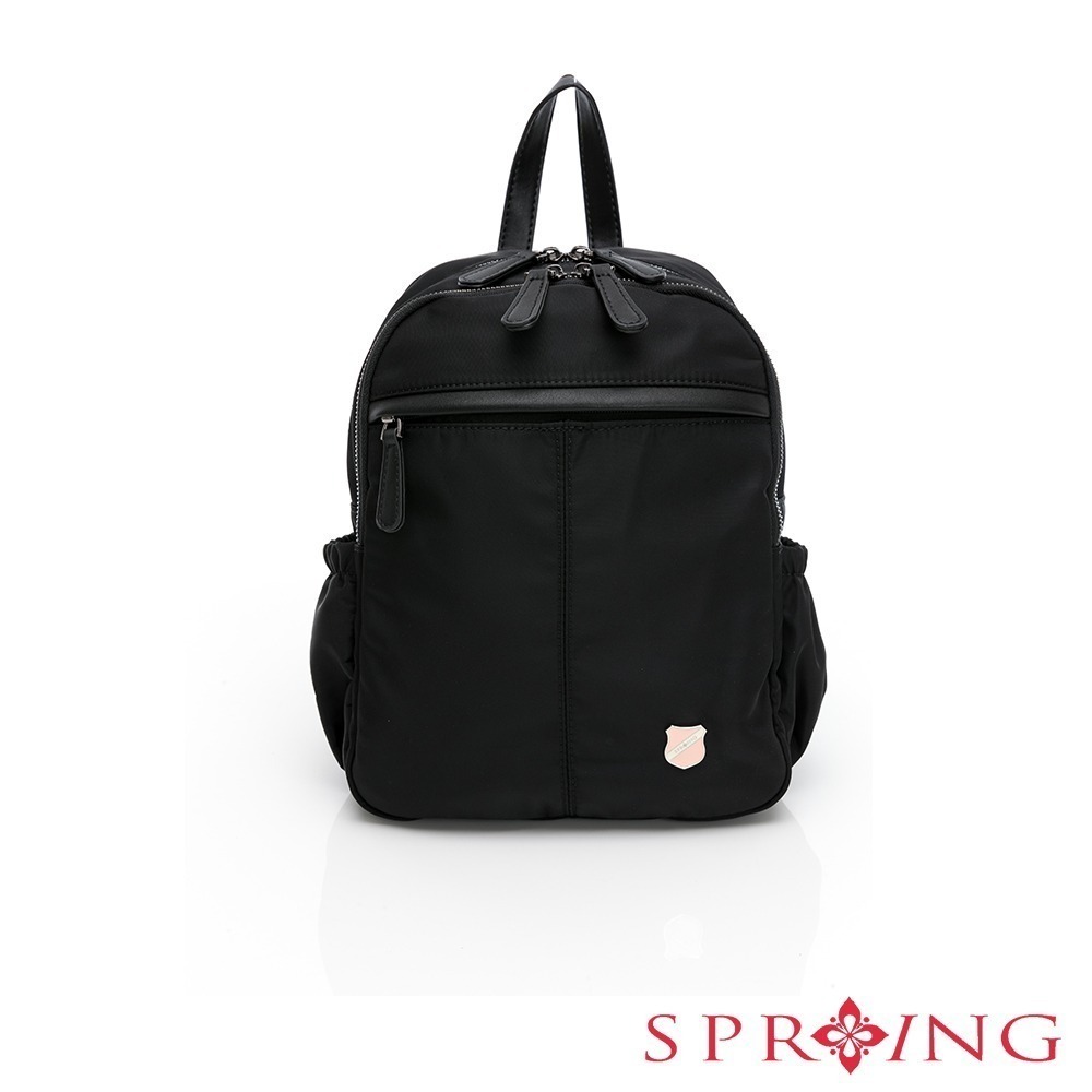 SPRING-經典質感系列尼龍後背包小號 尼龍後背包 防潑水後背包 多口袋後背包 優雅後背包 多收納雙肩包-規格圖9