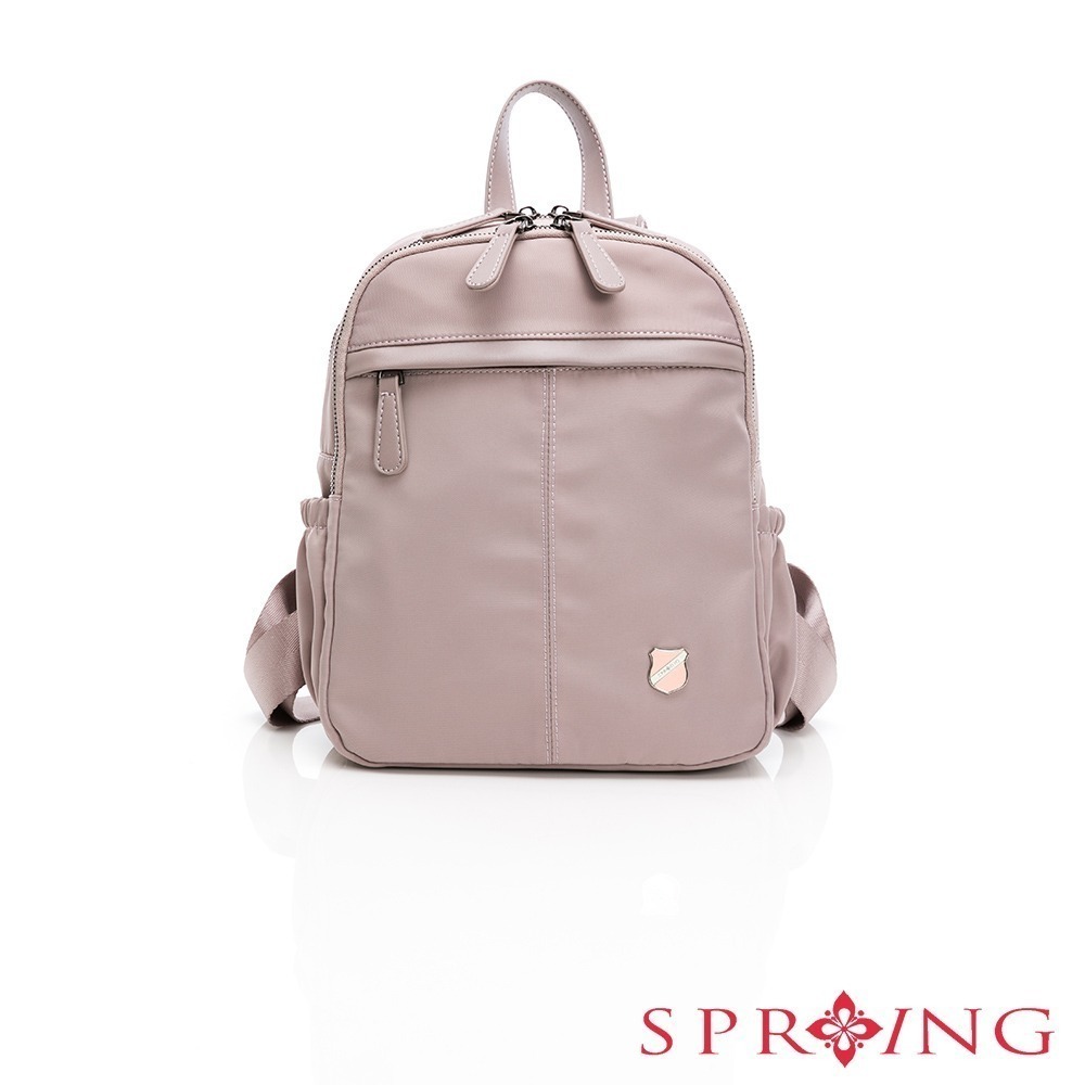 SPRING-經典質感系列尼龍後背包小號 尼龍後背包 防潑水後背包 多口袋後背包 優雅後背包 多收納雙肩包-規格圖9