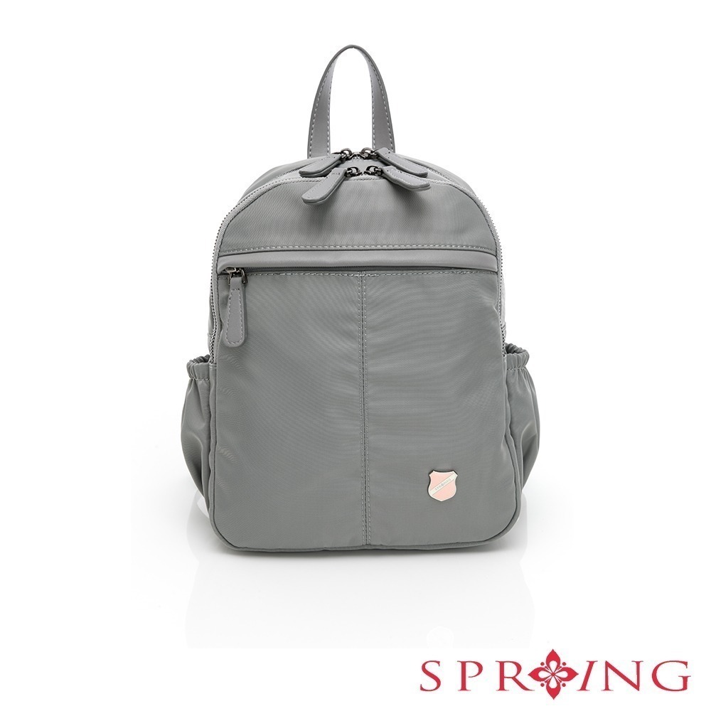 SPRING-經典質感系列尼龍後背包小號 尼龍後背包 防潑水後背包 多口袋後背包 優雅後背包 多收納雙肩包-規格圖9