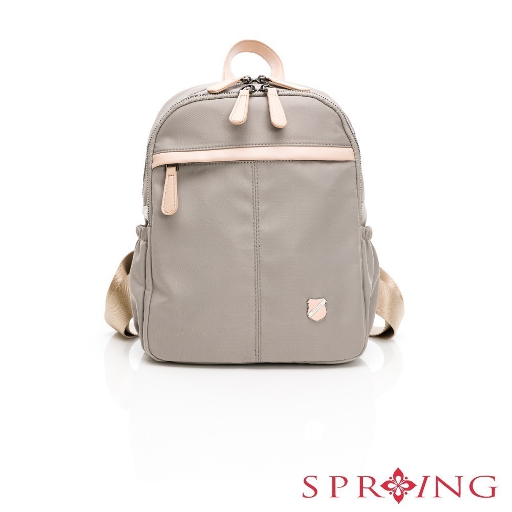 SPRING-經典質感系列尼龍後背包小號 尼龍後背包 防潑水後背包 多口袋後背包 優雅後背包 多收納雙肩包-規格圖9