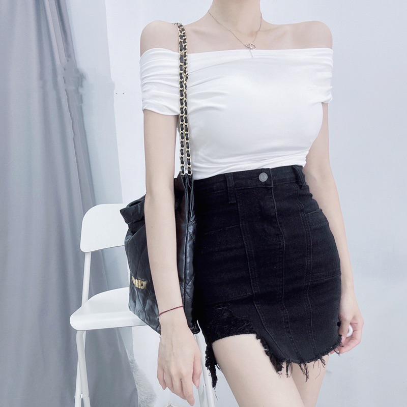 ɴᴀʙᴀᴇ sᴛᴜᴅɪᴏ🛒獻上獨家新款 焦點是妳｜時尚大片ootd刷破感牛仔丹寧包臀短裙-細節圖2