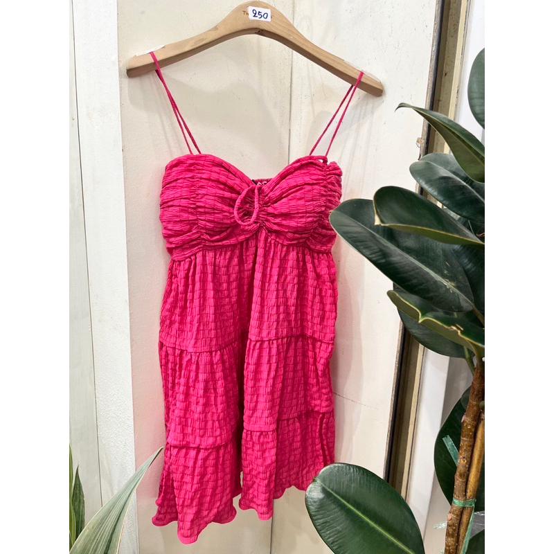 🌺泰國多巴胺色系🇹🇭泰國實拍 前綁帶桃心領吊帶短洋-細節圖2