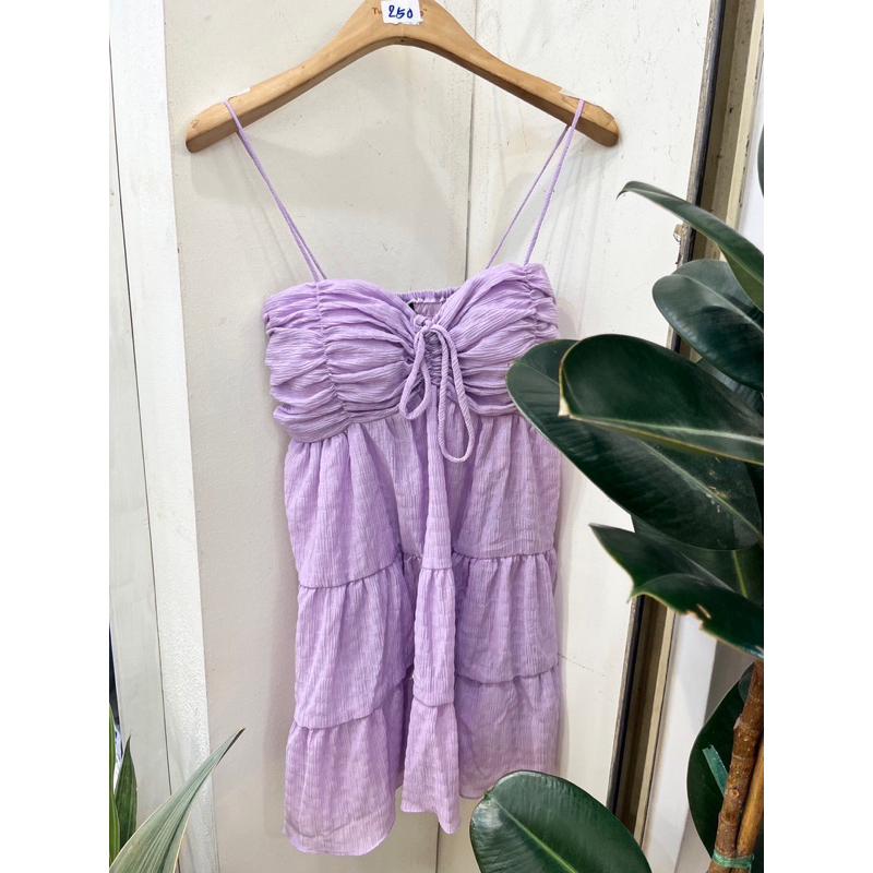 🌺泰國多巴胺色系🇹🇭泰國實拍 前綁帶桃心領吊帶短洋-細節圖6