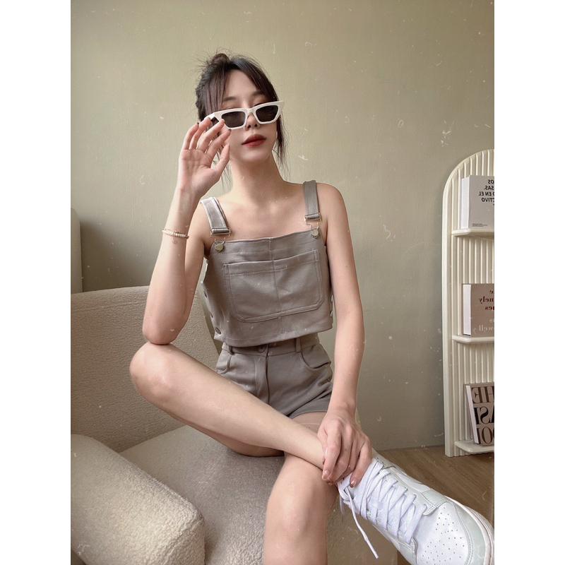 ɴᴀʙᴀᴇ sᴛᴜᴅɪᴏ🛒自訂春夏新款💫 質感太空棉吊帶+修身短褲 兩件套set✨-細節圖5