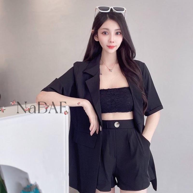 ɴᴀʙᴀᴇ sᴛᴜᴅɪᴏ🛒提升質感形象｜韓系歐膩專業職場服 單扣短䄂款西裝套裝-細節圖2