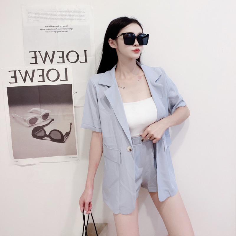 ɴᴀʙᴀᴇ sᴛᴜᴅɪᴏ🛒提升質感形象｜韓系歐膩專業職場服 單扣短䄂款西裝套裝-細節圖5