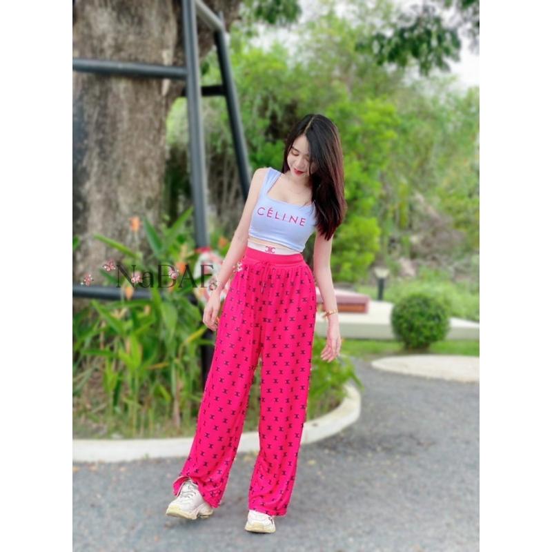 泰國人間芭比𝑩𝒂𝒓𝒃𝒊𝒆🎀空運來台🇹🇭翻玩𝐂é𝐥𝐢𝐧𝐞高腰闊腿褲兩件套set-細節圖3