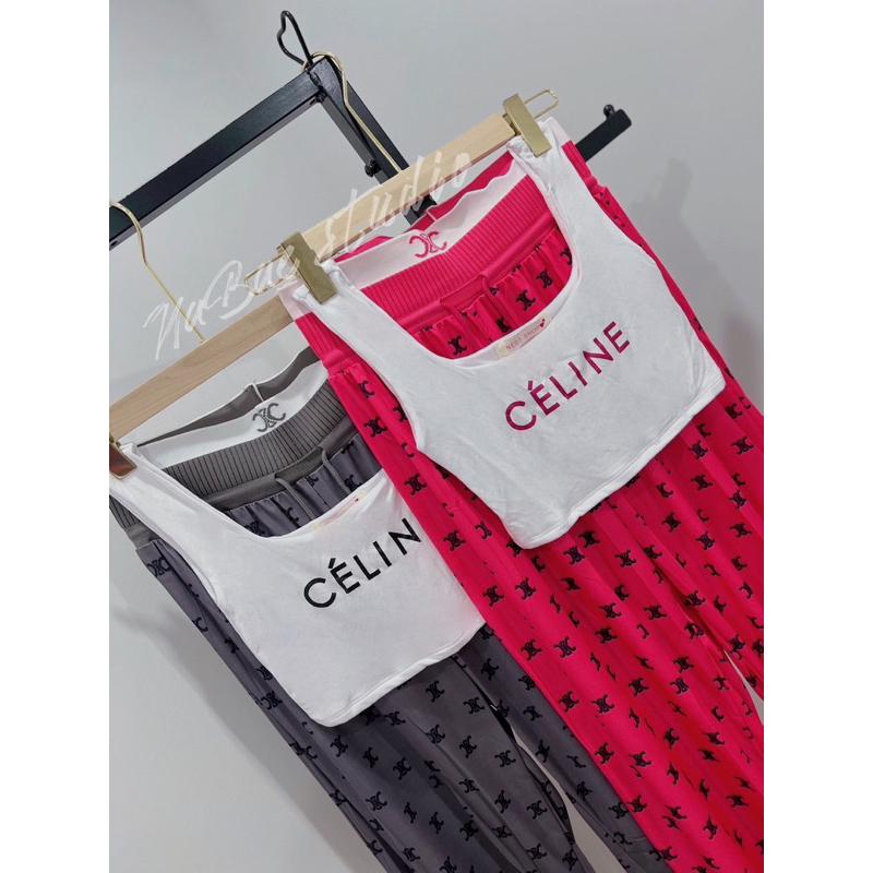 泰國人間芭比𝑩𝒂𝒓𝒃𝒊𝒆🎀空運來台🇹🇭翻玩𝐂é𝐥𝐢𝐧𝐞高腰闊腿褲兩件套set-細節圖4