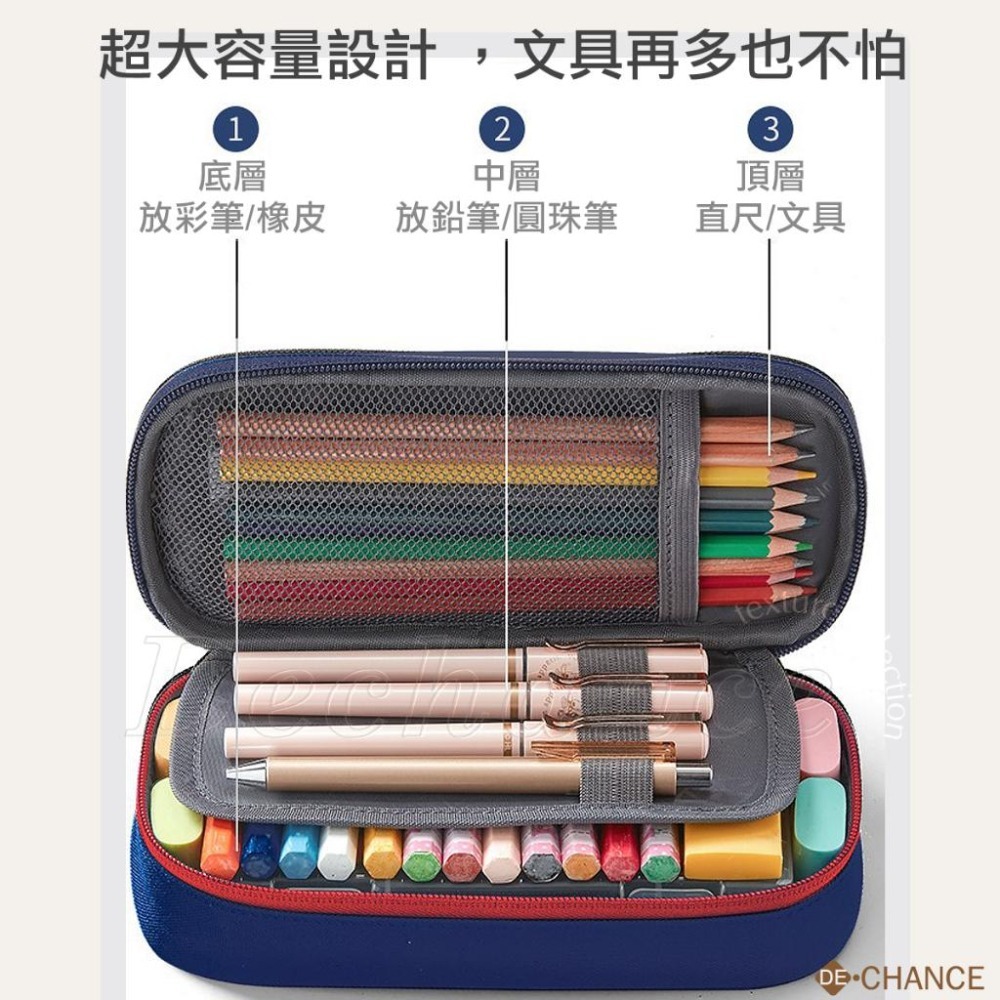 筆袋 鉛筆袋⭐️劍橋樹簡約大容量小學生筆袋 兒童筆盒 男童女孩鉛筆盒 文具盒 kocotree+De.Chance-細節圖2