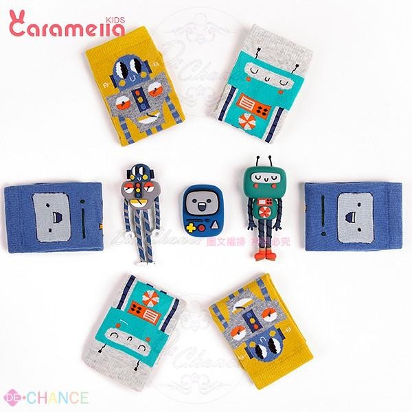 現貨賠售出清📣Caramella秋冬 機器人3雙禮袋裝中筒童襪/日系風格/SMLXL/564883+DeChance+-細節圖2